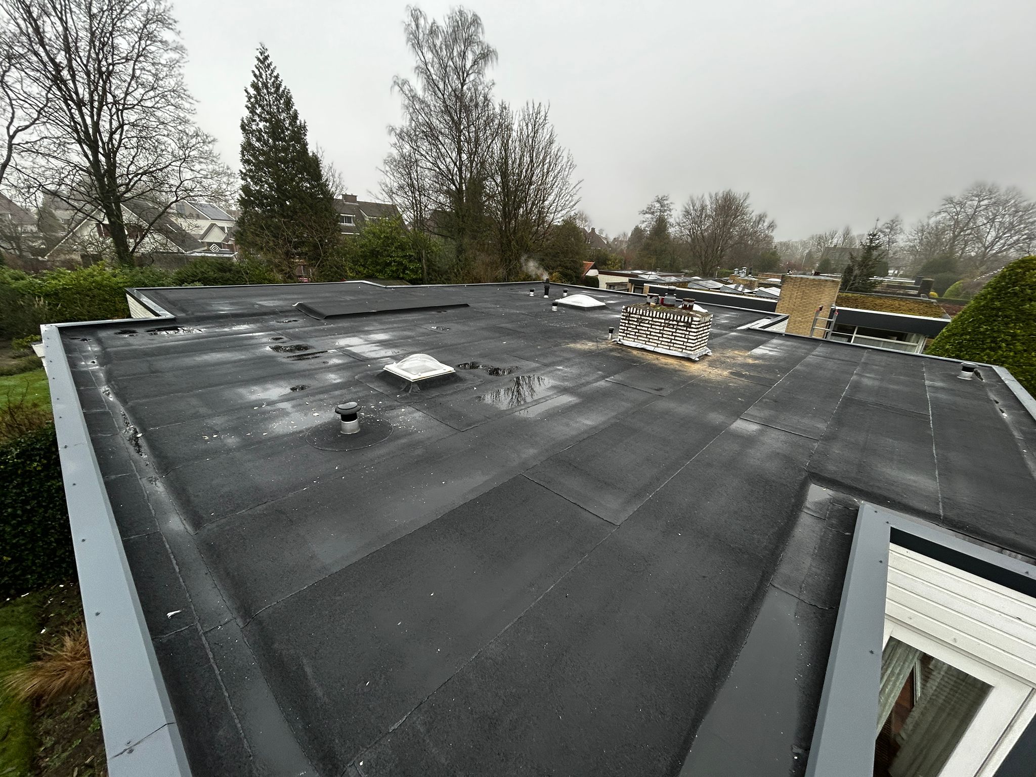 nieuw dakleer op groot particulier dak